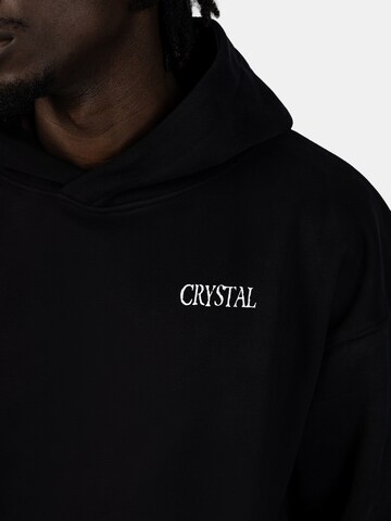 Crystal Paris Sweatshirt 'Rich' in Black