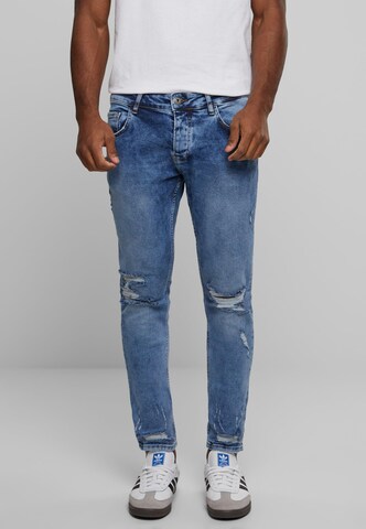 2Y Premium Slimfit Jeans in Blau: Vorderseite