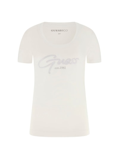GUESS T-Shirt 'Guess Script' in weiß, Produktansicht