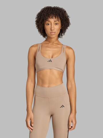 ADIDAS PERFORMANCE Бюстье Спортивный бюстгальтер 'Aeroimpact Luxe' в Коричневый: спереди