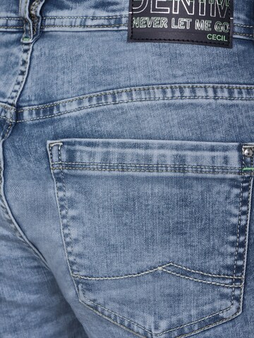 CECIL Slimfit Jeans 'Scarlett' in Blau