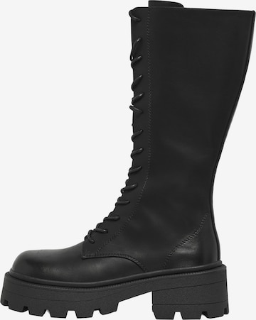 ONLY - Bota com atacadores 'Banyu' em preto: frente