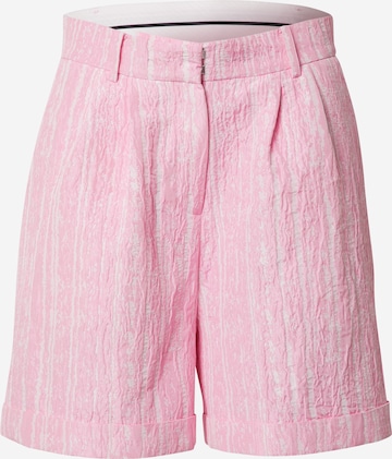Crās Loosefit Kalhoty se sklady v pase 'Sisleycras' – pink: přední strana