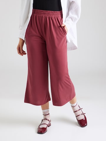 Wide Leg Pantalon 'ONLHANNAH' ONLY en rouge : devant