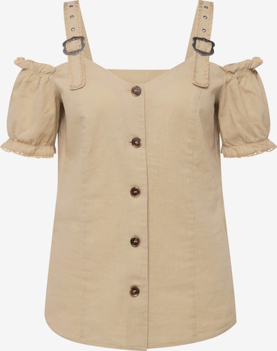 Ulla Popken Blouse folklorique en beige, Vue avec produit