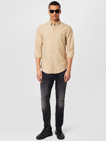 Polo Ralph Lauren Slim fit Overhemd in Beige