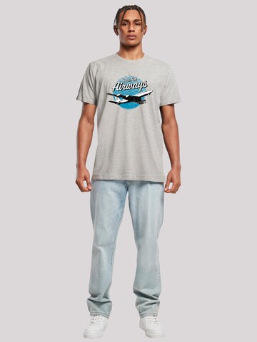 T-Shirt 'Pan Am Airways Retro Plane Take Off' F4NT4STIC en gris