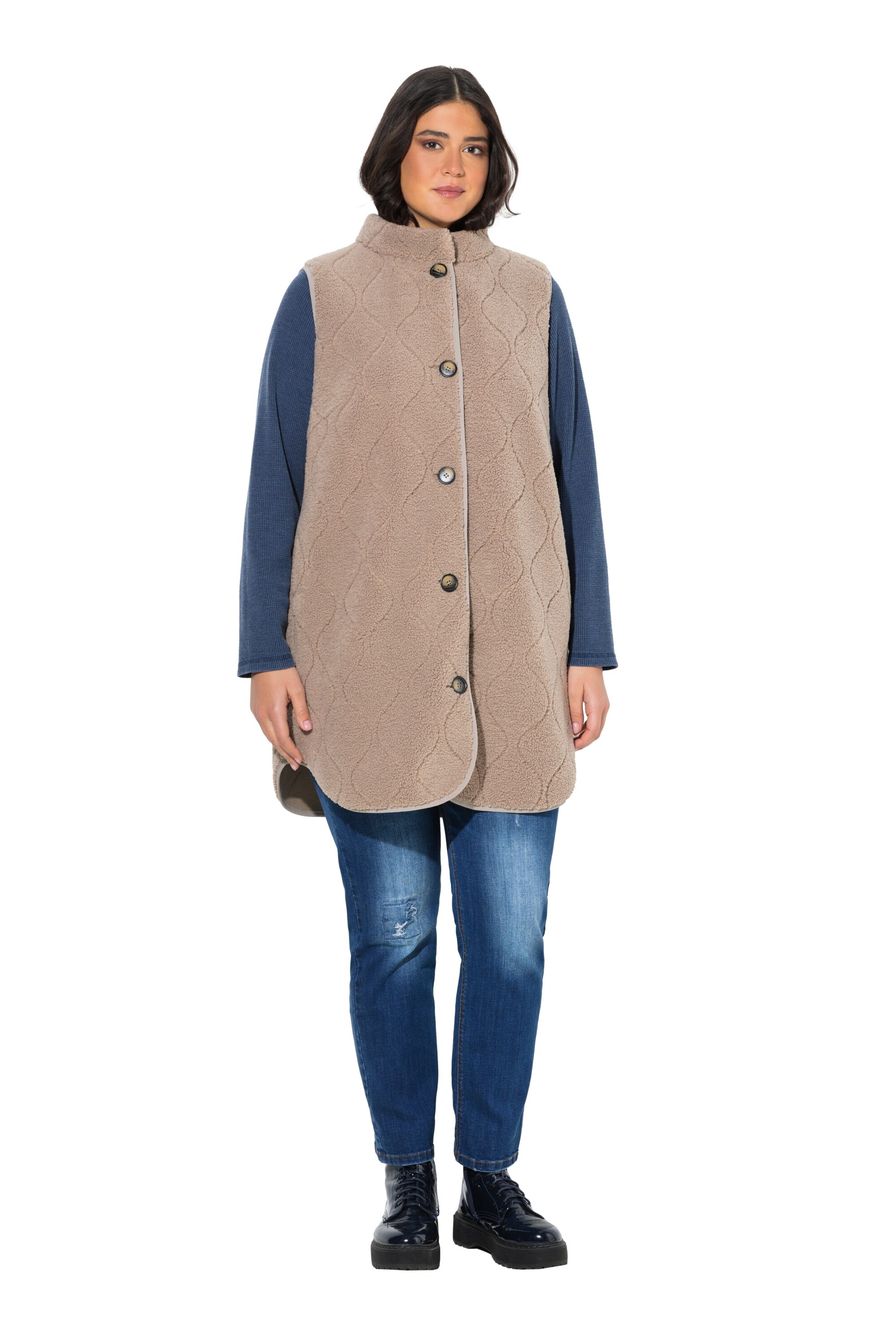 Ulla Popken Bodywarmer in Bruin