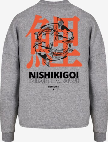 F4NT4STIC Sweatshirt 'Nishikigoi Koi Japan' in Grau