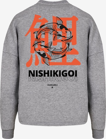 F4NT4STIC Sweatshirt 'Nishikigoi Koi Japan' in Grijs