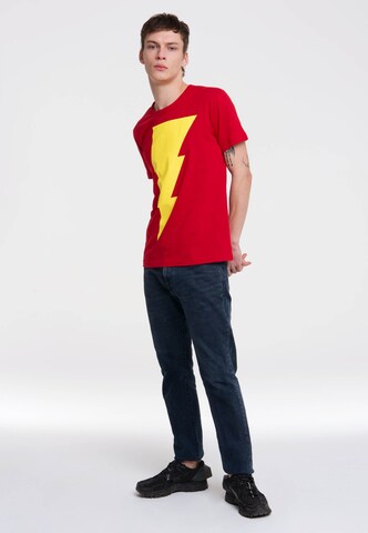 LOGOSHIRT Shirt 'Shazam' in Rot