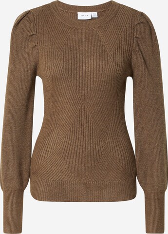 VILA Top in Brown: front