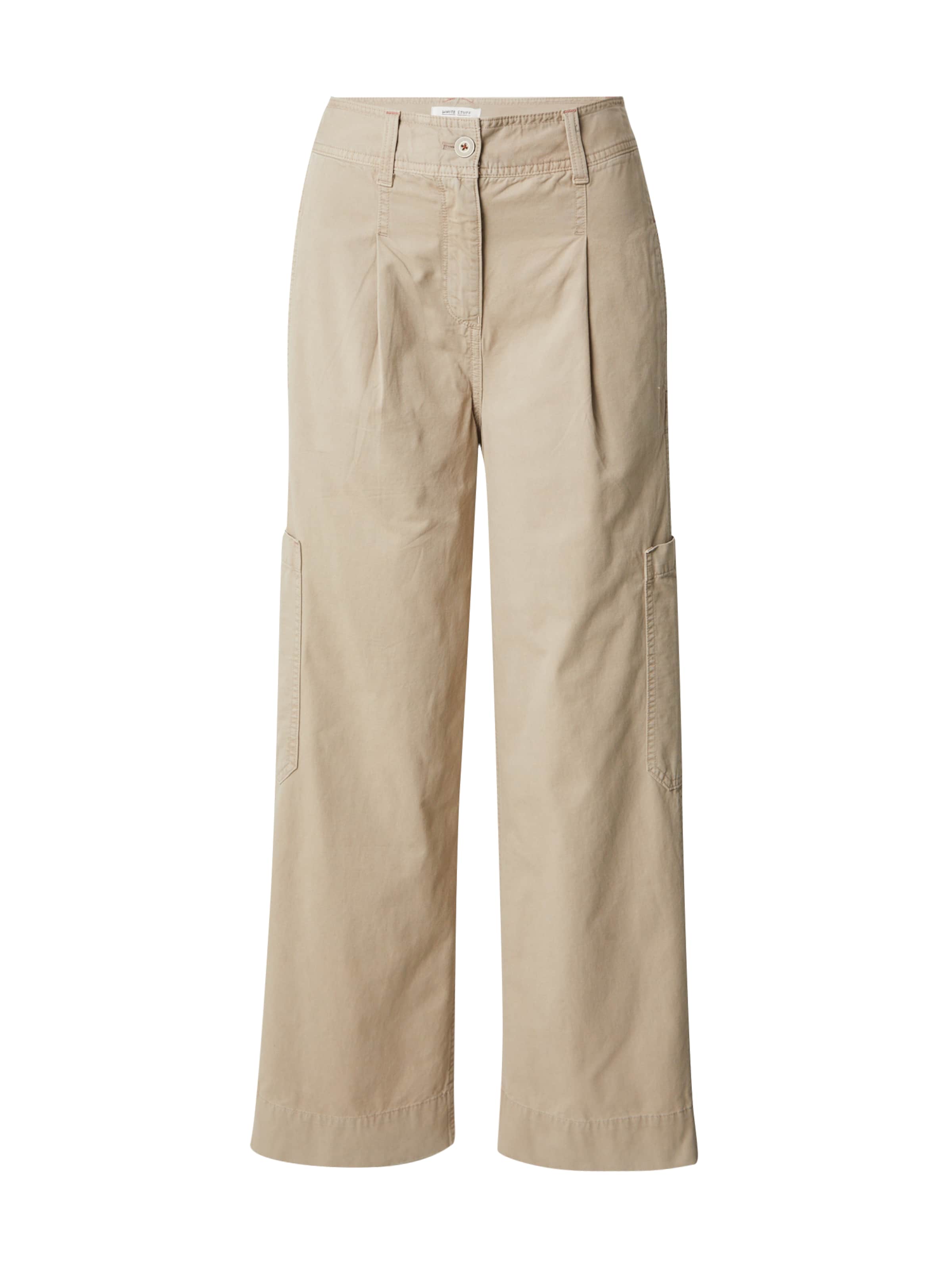 Wide Leg Pantalon cargo &#x27;Carlie&#x27; WHITE STUFF en beige : devant