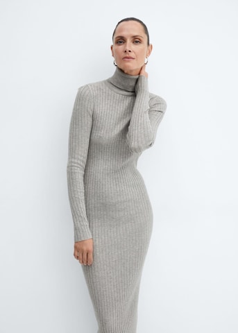 MANGO Knitted dress 'Goletac' in Grey