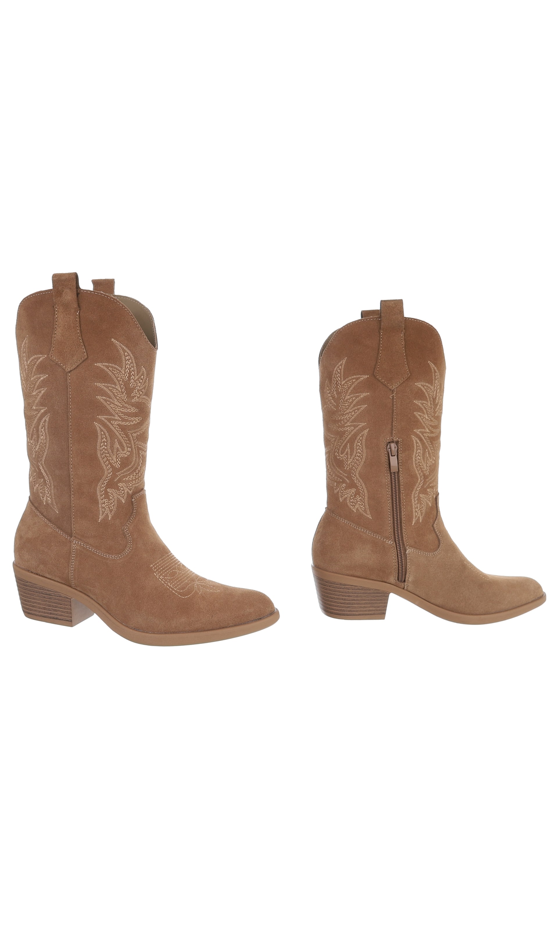 Ital-Design Cowboystiefel in Beige