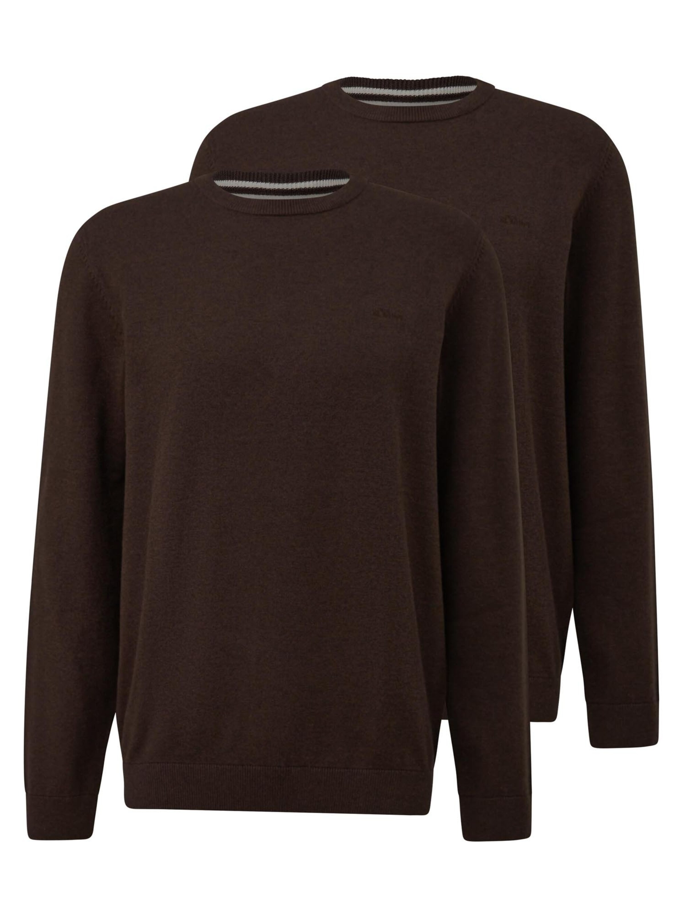 s.Oliver Pullover 'Basic'‌‌ in Braun: Vorderseite