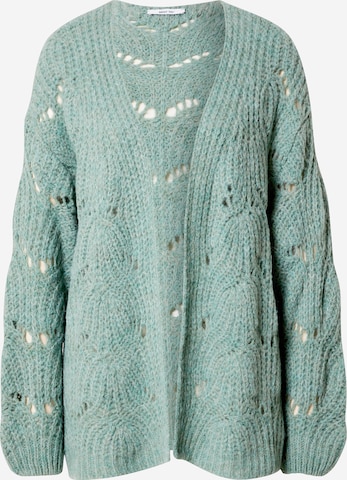 ABOUT YOU Knit Cardigan 'Fiona' in Green: front