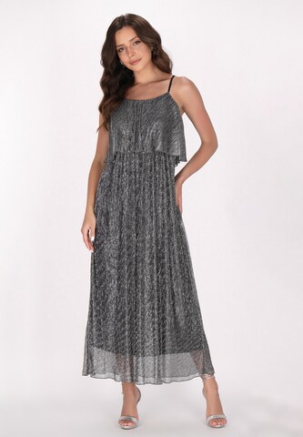 faina - Vestido de noche en plata: frente