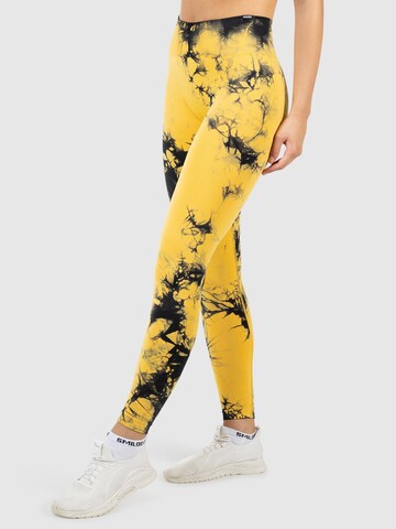Smilodox Slim fit Leggings ' Batik Becci ' in Yellow