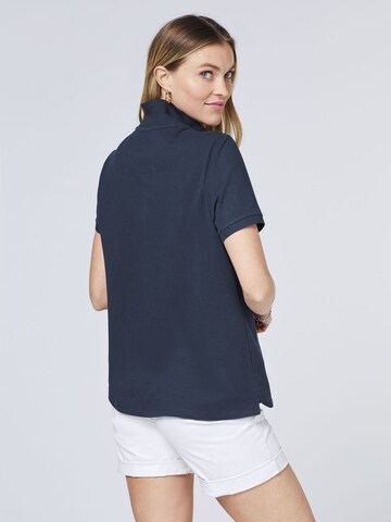 Polo Sylt Shirt ' im puristischen Design mit Logo-Stickerei ' in Blue