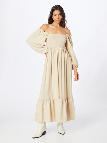 Nasty Gal Dress in Beige: front