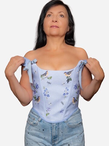 Corsetto 'Songbird Bloom' di VIADALINNO in blu