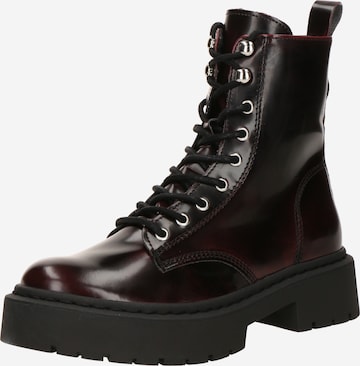 STEVE MADDEN Ботинки на шнуровке 'Gusto' в Красный: спереди
