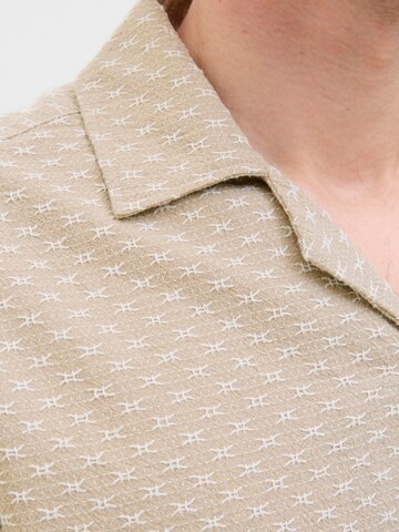 JACK & JONES Comfort fit Overhemd in Beige