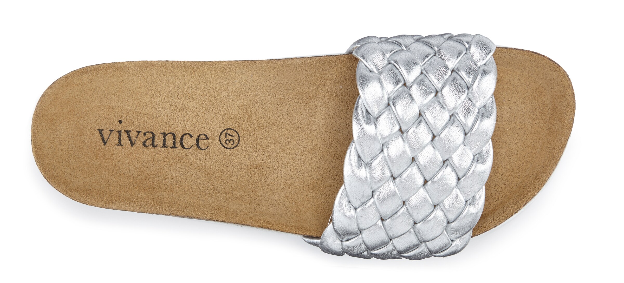 VIVANCE Mules in Silver