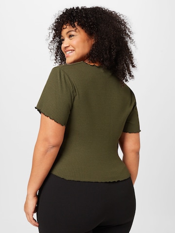 Tricou 'Nuria Shirt' de la ABOUT YOU Curvy pe verde