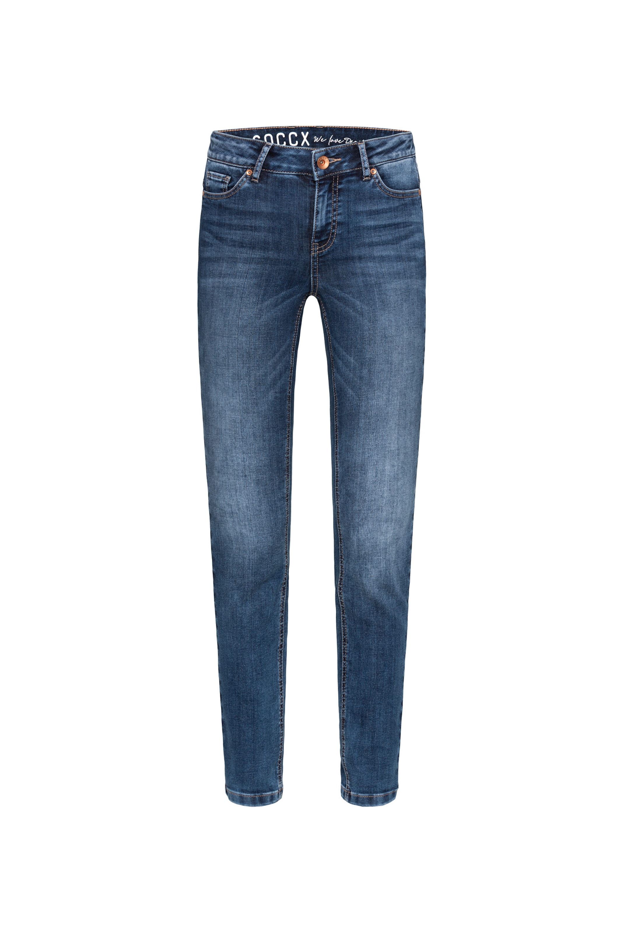 Soccx Slimfit Jeans PU:SH Slim Fit in Blau: Vorderseite