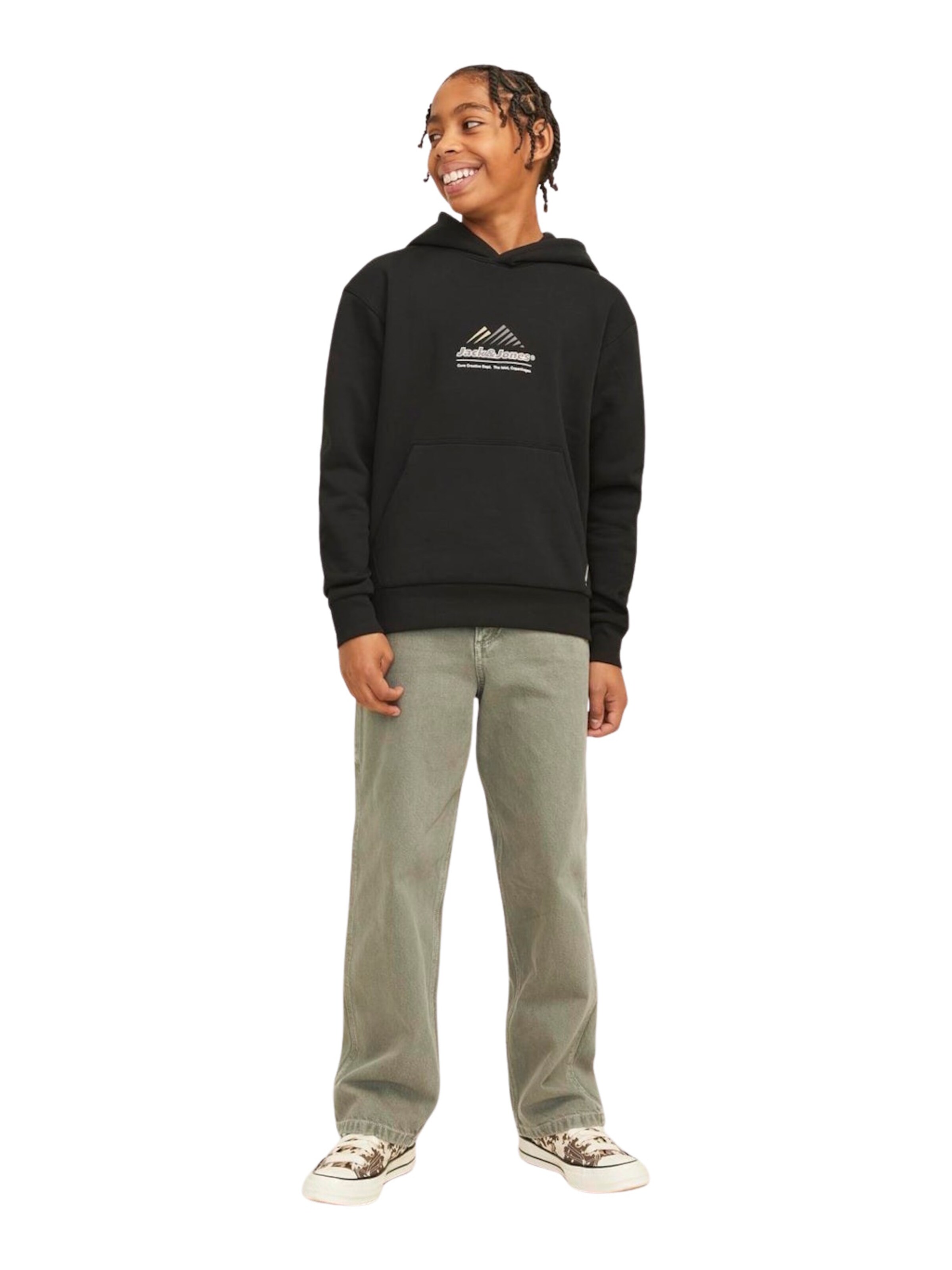 Jack & Jones Junior regular Jeans 'ALEX CARPENTER' i grøn: forside