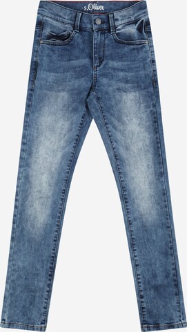 s.Oliver Slimfit Jeans in Blauw: voorkant