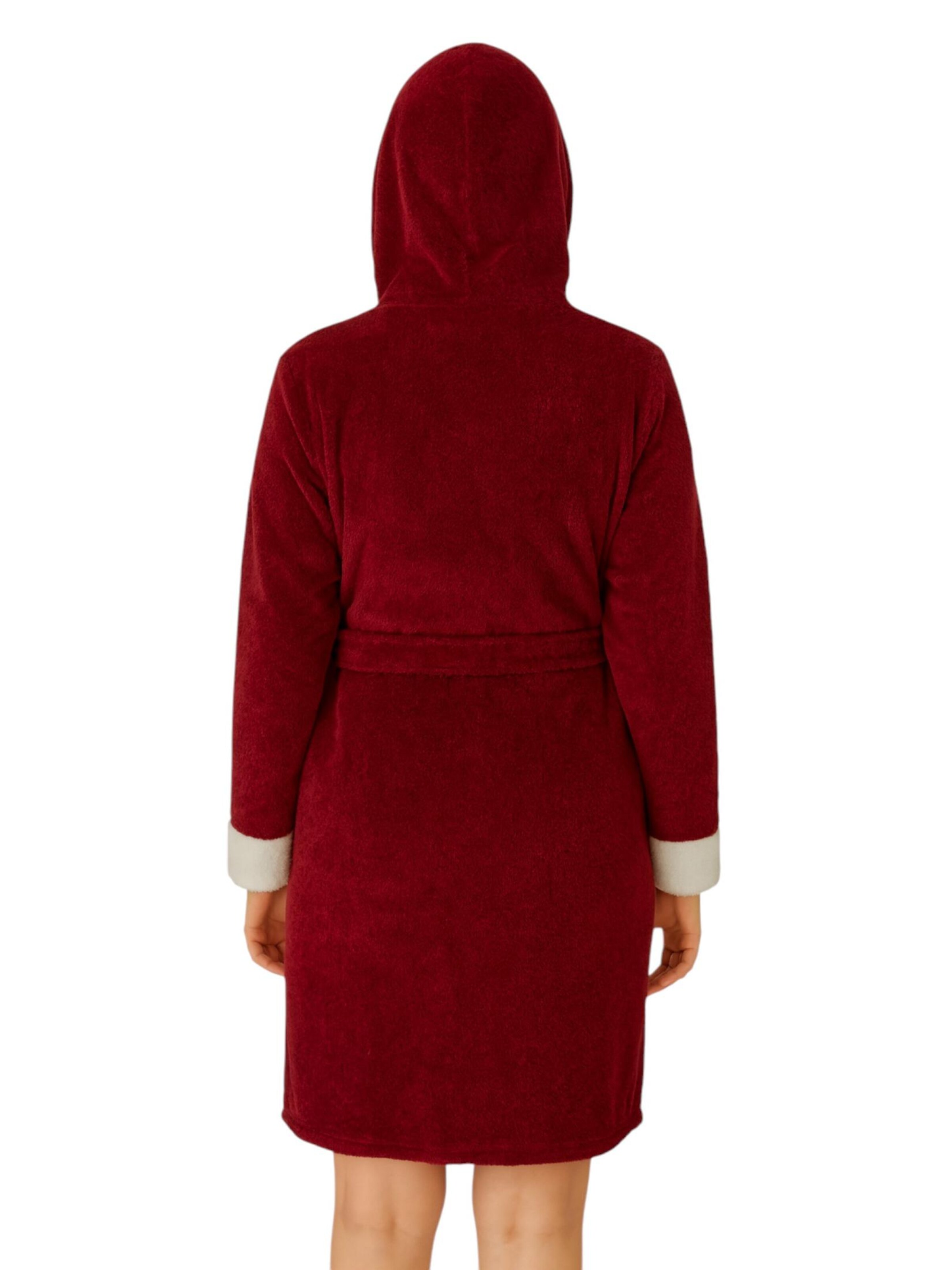 fashionshowcase Badjas kort 'CosyDream' in Rood