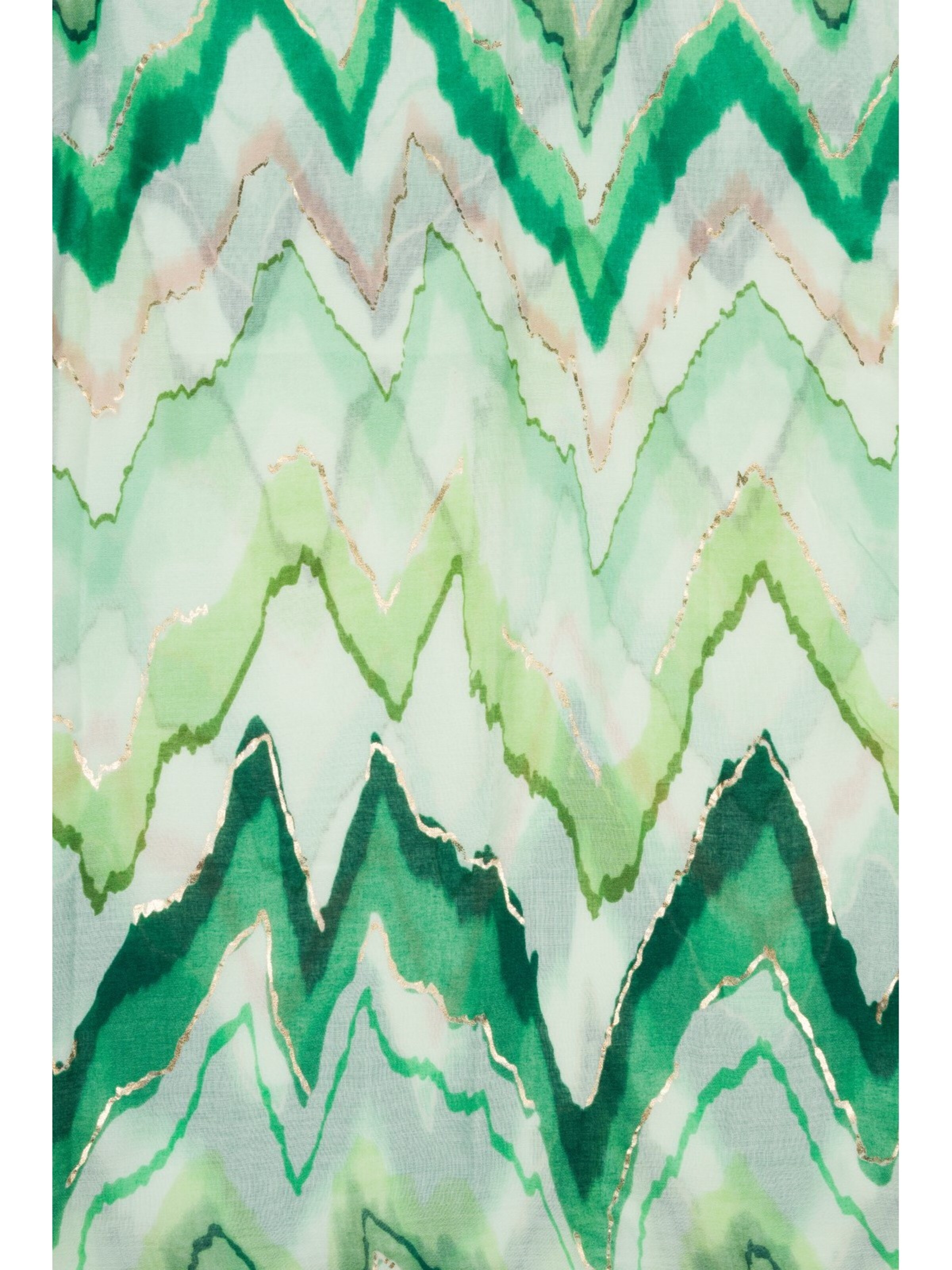 styleBREAKER Schal 'Leichter Schal mit Zick-Zack Muster'‌‌‌‌‌ in Grün