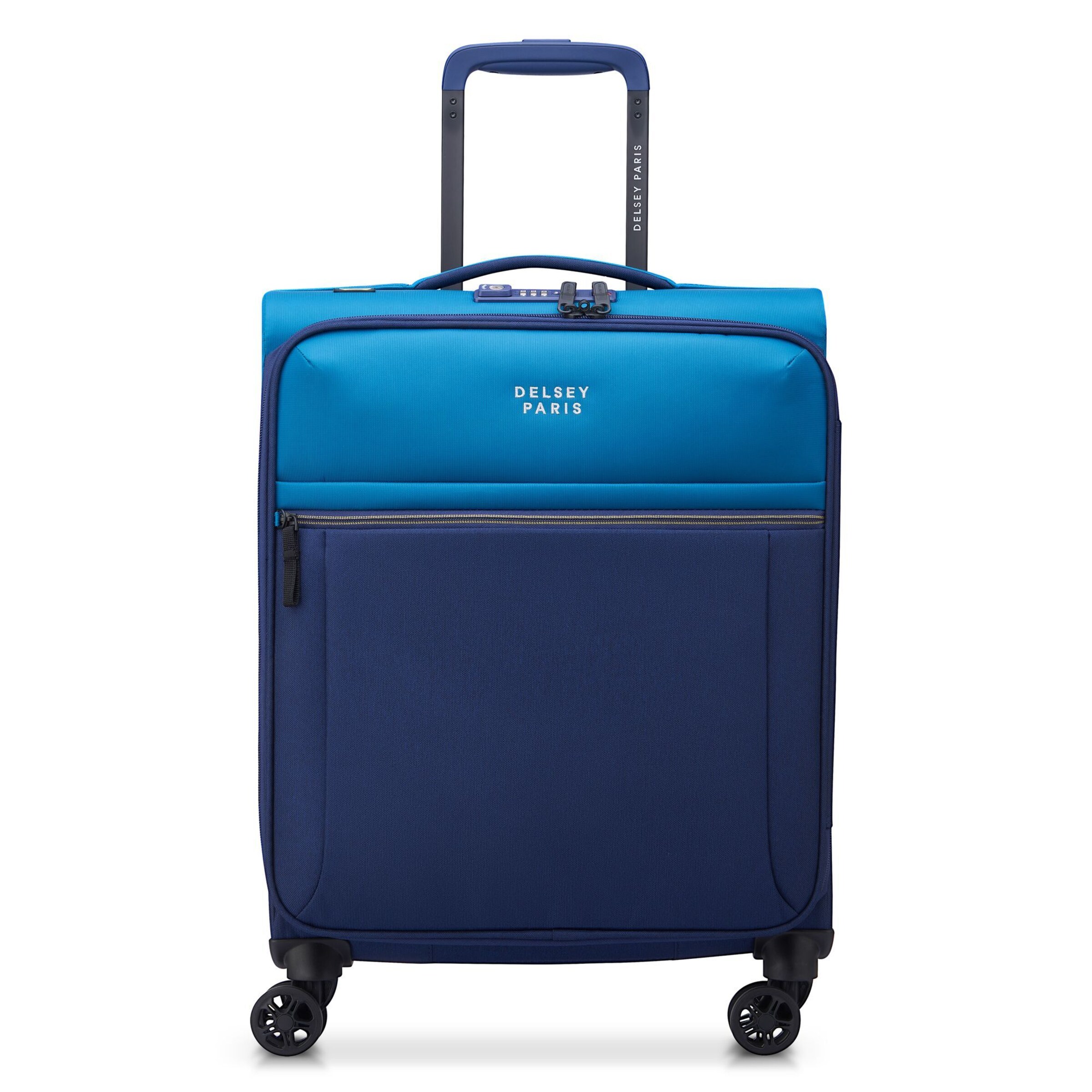 Trolley 'Brochant 3' di Delsey Paris in blu: frontale