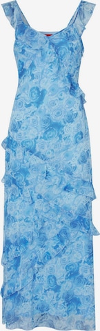 Rochie ' Levinecras ' de la Crās pe albastru: față