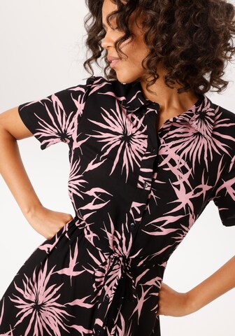 Aniston CASUAL Blusenkleid in Schwarz
