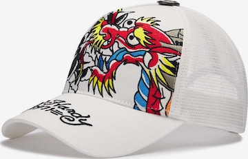 Ed Hardy Lippalakki '1971 Dragon And Roses' värissä valkoinen: etupuoli