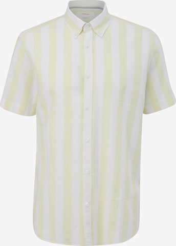 s.Oliver Regular fit Button Up Shirt in Yellow: front