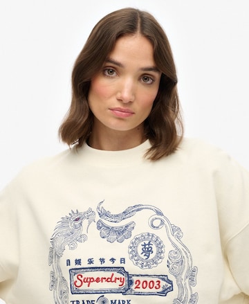 Sweat-shirt 'Tokyo Narrative' Superdry en blanc