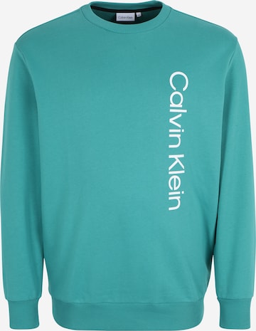 Calvin Klein Big & Tall كنزة رياضية بلون أخضر: الأمام