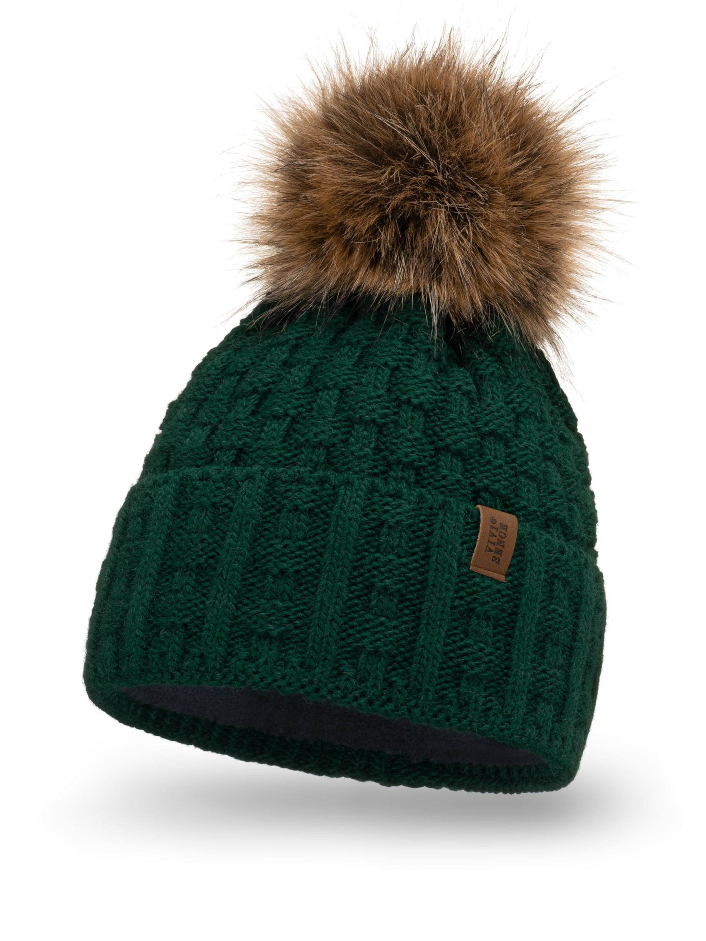 Vivisence Mütze '7015'‌‌ in Grün: Vorderseite