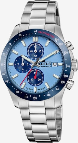 Montre à affichage analogique Lotus en bleu : devant