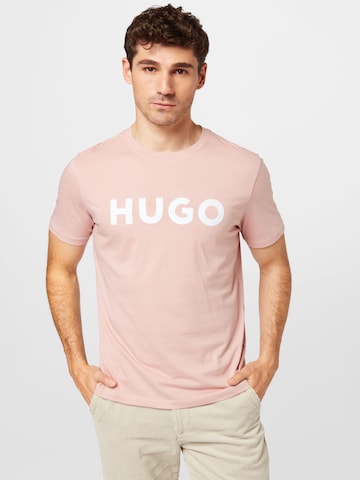 HUGO Red - Camisa 'Dulivio' em rosa: frente