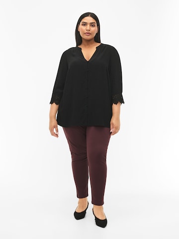 Zizzi Bluse 'MMISA' in Schwarz