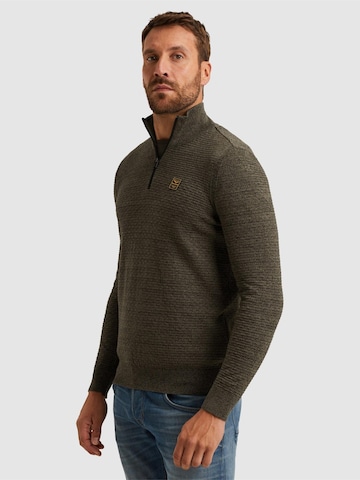 PME Legend Trui 'Pullover with half zipper' in Groen