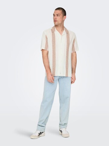 balta Only & Sons Standartinis modelis Marškiniai 'AVI'