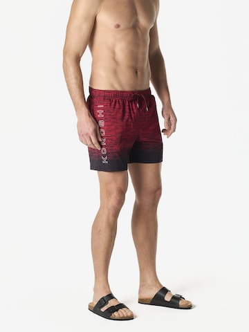 Shorts de bain KOROSHI en rouge