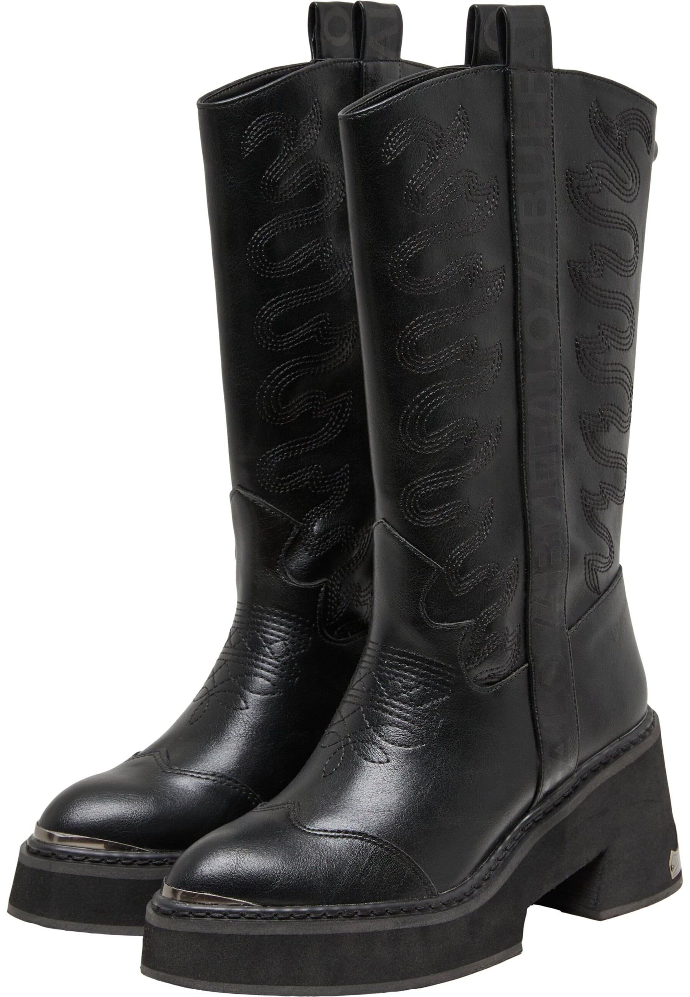 BUFFALO Buty kowbojskie w kolorze czarny